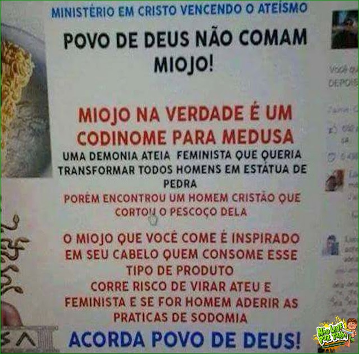 miojo é do capeta