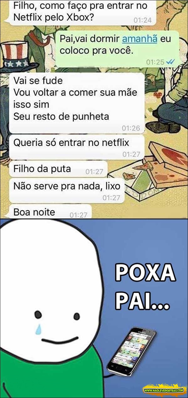 conversa entre pai e filho