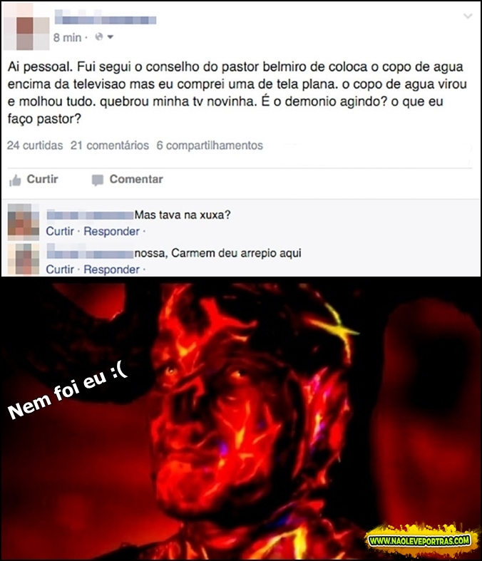 Demônio agindo para acabar com a benção