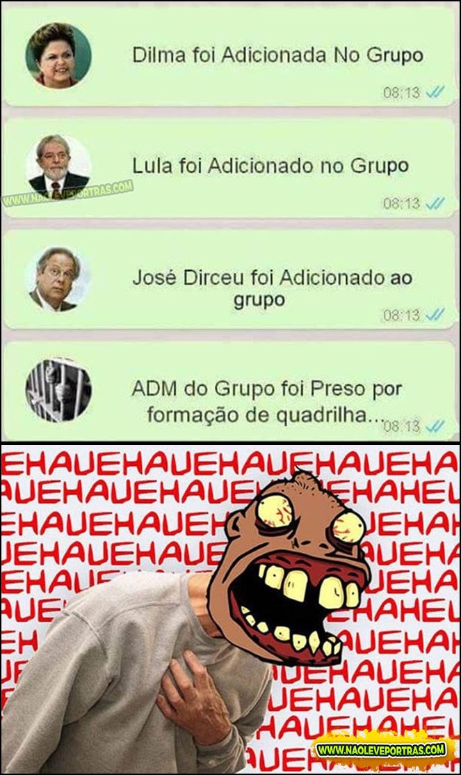 PT não pode ter grupo no whatsapp