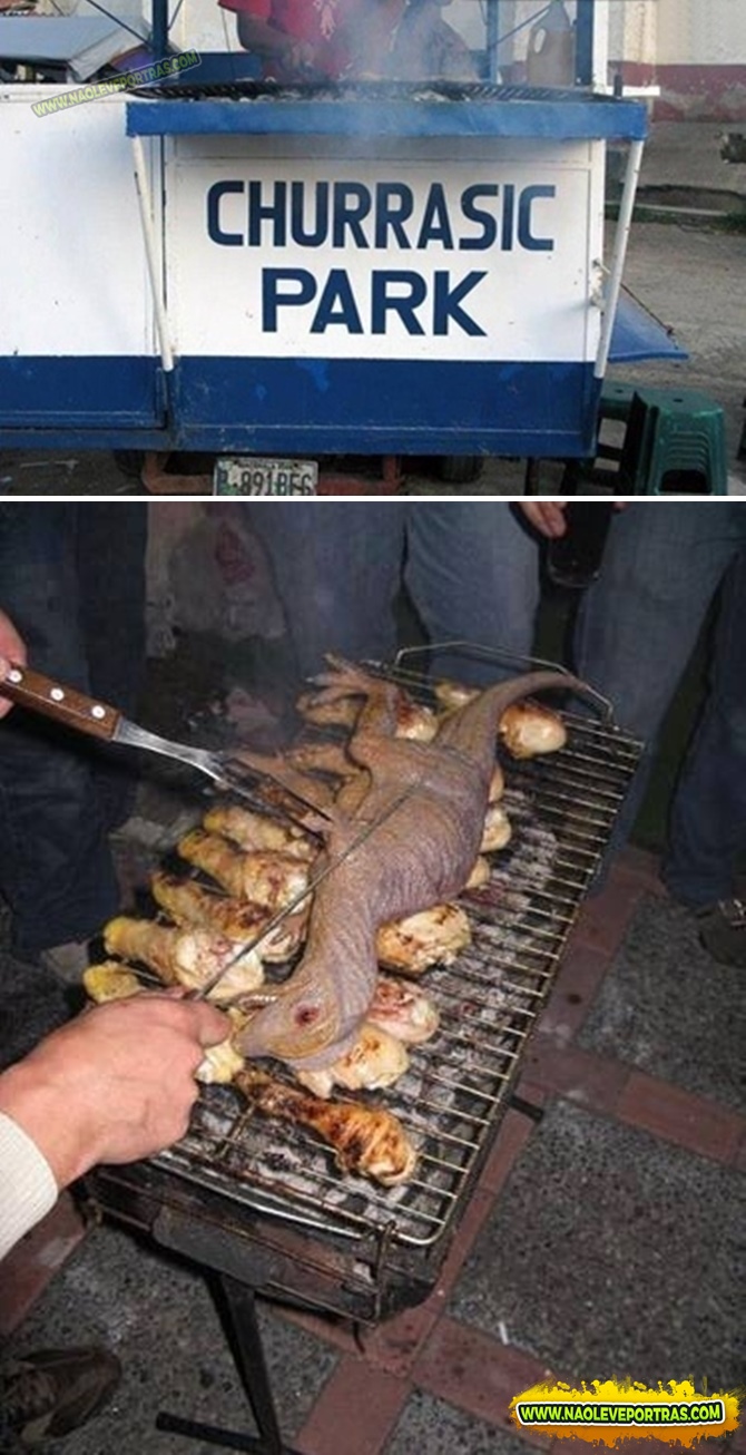 churrasco de dinossauro