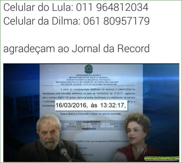conversa de lula e dilma