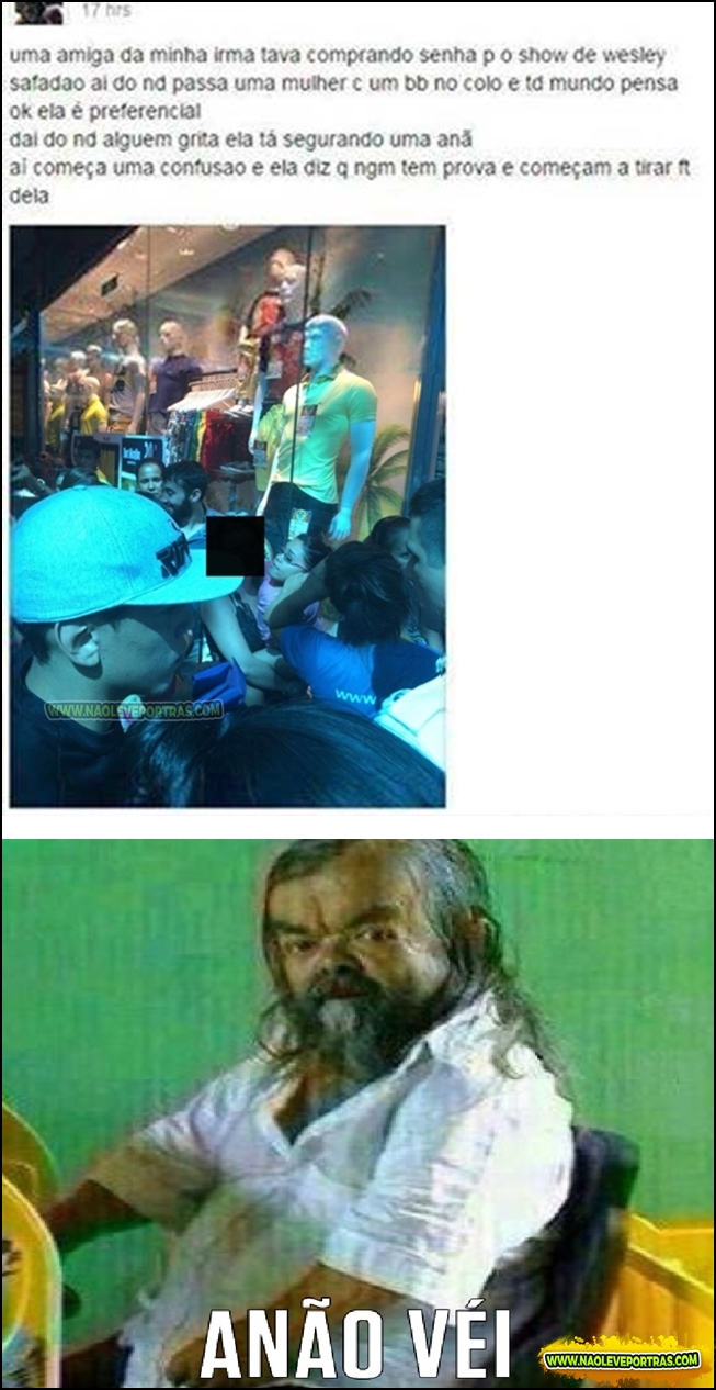 usando a anã pra furar a fila