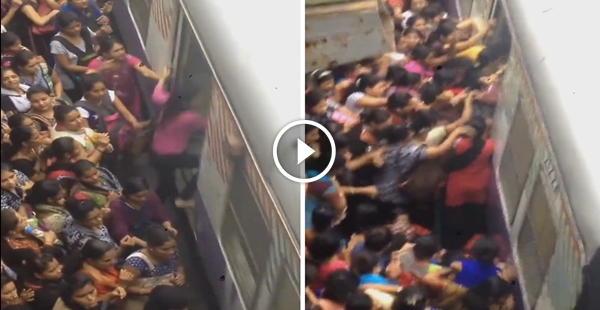 Como é pegar um trem na hora do rush na Índia