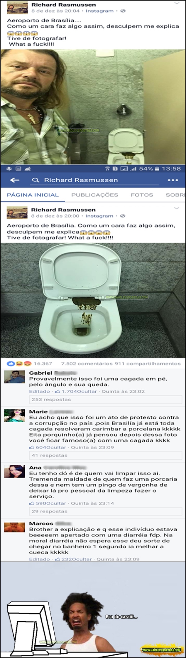 A cagada de Richard Rasmussen