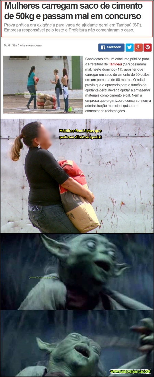 mulheres carregam saco de cimento