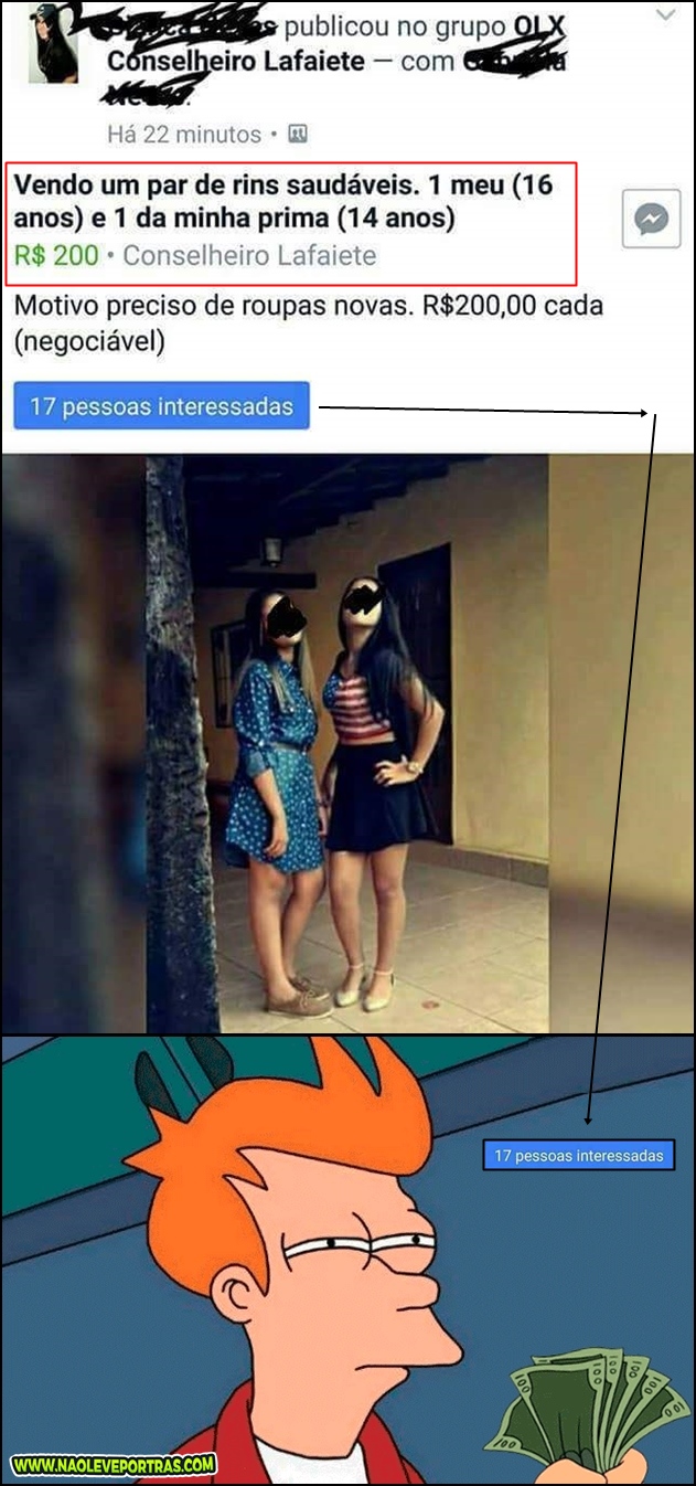 vendendo rins