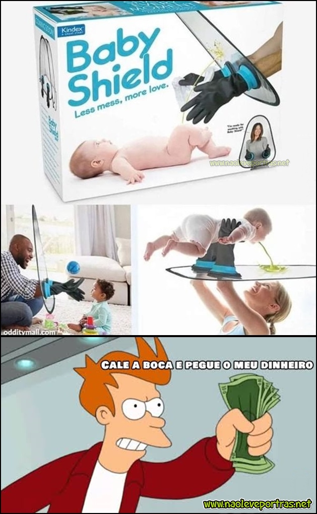Protetor para manusear bebês