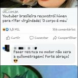 youtuber brasileira reconstrói hímen