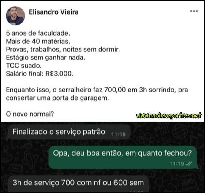 É mais fácil fazer um portão, do que uma faculdade!