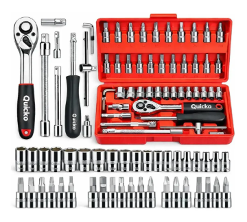 Kit Ferramentas 46 Peças Com Soquetes e Chaves Para Carro e Casa
